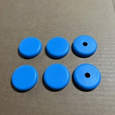 Peg Perego Thomas the Train Ride-On Replacement Part~BLUE WHEEL CAP COVERS (X6)