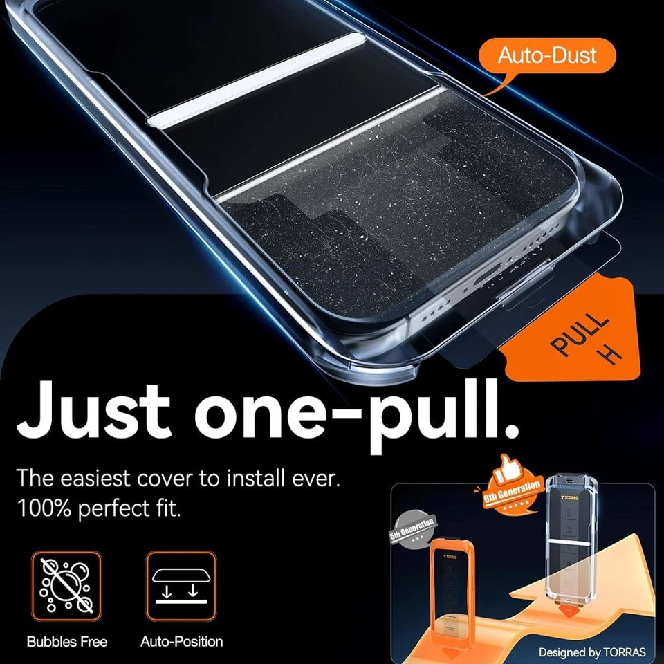 Tempered Glass Screen Protector For iPhone 17 16 15 14 Plus 13 12 Pro Max Air XR - image 3 of 4