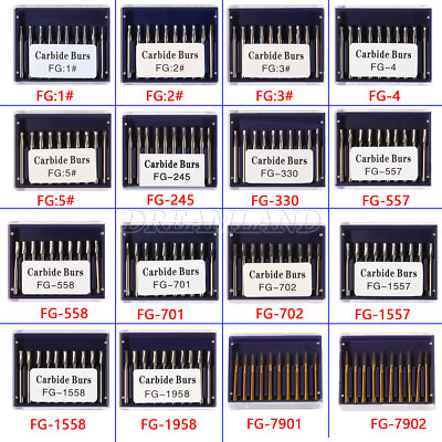 10pcs/kit Dental Tungsten Carbide Bur For High Fast Speed Handpiece C