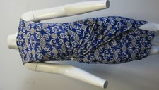 VERSACE COLLECTION royal blue printed faux wrap dress SZ 38