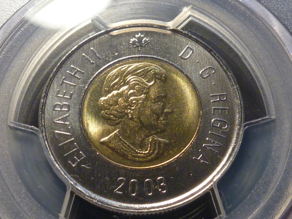 GEM: 2003 New Efiigy (no crown) business strike $2 PCGS MS-66 Gold Shield - Image 2 of 4