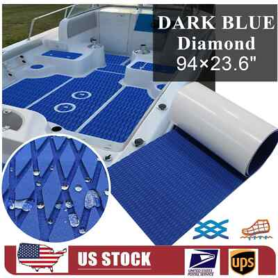 #ad Blue Diamond EVA Foam Boat Flooring Mat Marine Kayaks Yacht SUP Paddle Deck Pad $55.99