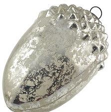 Ancienne Boule De Noël En Verre églomisé Mercurisé – Forme Raisin – Début 1900