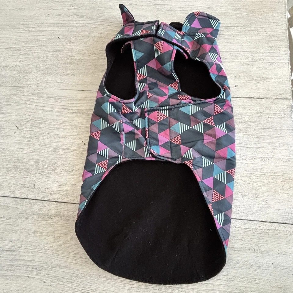 RC PETS Fleece Lined Dog Coat Jacket Multicolor Geometric Print 40-50 Pounds - Image 2 of 4