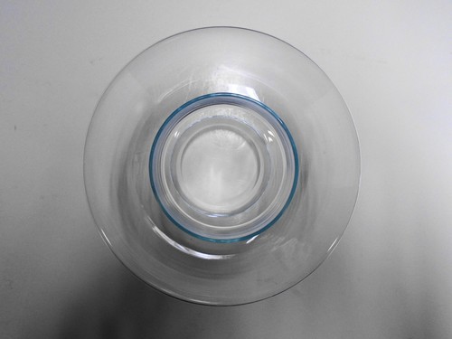 Clear Glass Mushroom Shaped Hurricane Lamp Candle Shade 7 " Height 3" Fitter EUC - Picture 3 of 3