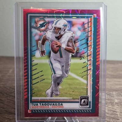 Panini 2025 Donruss Optic Tua Tagovailoa Dolphins Pink Velocity /99 #39