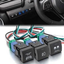 Rear+ Fog +LED Light Bar Push Button Switch For Toyota Tacoma 4Runner 2024 2025