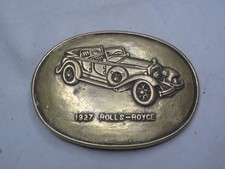vintage 1927 ROLLS ROYCE detailed Solid Brass Belt Buckle ROLLS-ROYCE auto 559