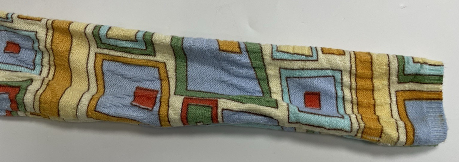 House Of Sunny Pepperland Peggy Cardigan Detachable Fur Size  6 Puzzle Print