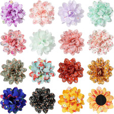 30 Pcs Flowers Dog Collar Pet Bow Ties Multi-color Sunflower Dog Charms Flowe...