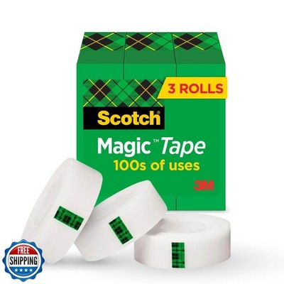 Scotch Magic Tape, Invisible, Repair Christmas Cards and Use as H