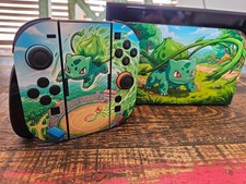 Skin Vinyl Decal "Bulbasaur" Nintendo Switch 1 or 2 Gamer Console Pokemon