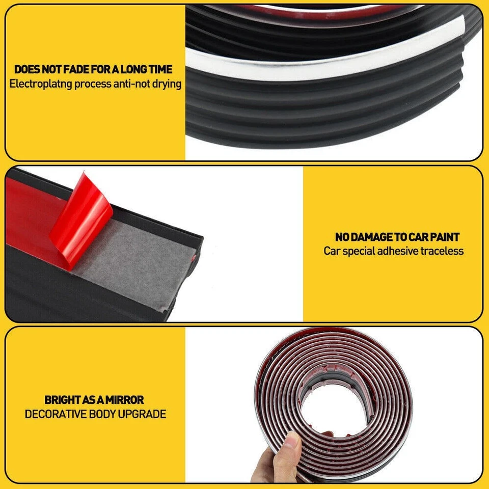 Para 88~98 Chevy GMC Carrocería Moldura Lateral Cromo Camión Tahoe Yukon Blazer Suburban Foto 4 de 4