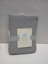 FITTED CRIB SHEET CLOUD ISLAND Spotted 100 COTTON NWT