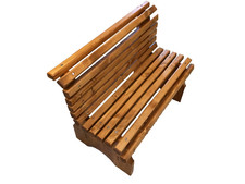 Wood Bench, Hand Crafted Child or Large Doll Slatted Bench