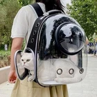 Space Pet Backpack for Cats & Dogs, Breathable Transparent Capsule Travel