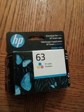 HP 63 Genuine Tri-Color Ink Cartridge New Sealed - Expired Feb 2024