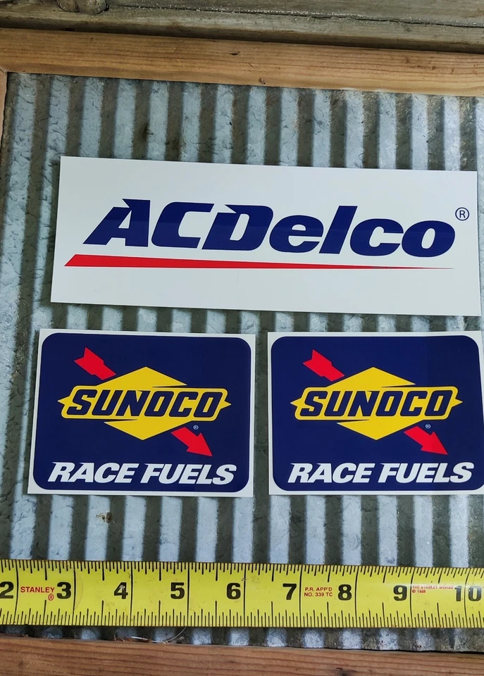 Лот из 3 гоночных наклеек наклейки NHRA NASCAR ToolBox AC Delco + Sunoco пара - Изображение 3 из 3