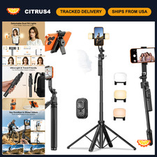 Auto Face Tracking Tripod with Light  Remote - Smartphone Stand for Video Calls