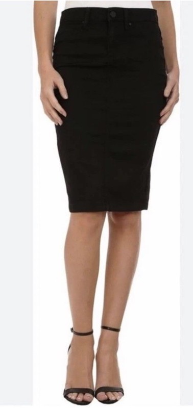 $78 NWT BLANKNYC Women’s Black Denim Pencil Skirt Sz 28 Sz 6 Five Pockets Chic