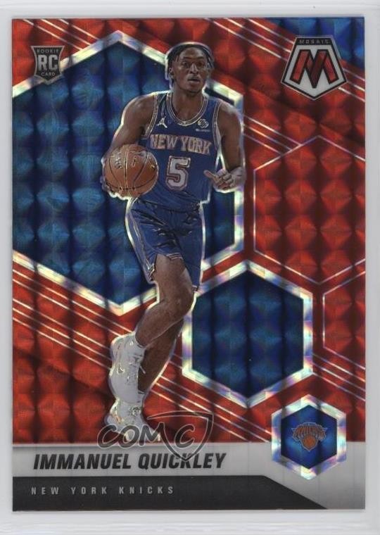 2020-21 Panini Mosaic Rookie Red Mosaic Prizm Immanuel Quickley #208 13ys