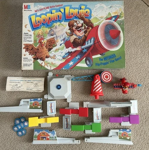 Vintage 1992 Milton Bradley Loopin' Louie Board Game - BAD MOTOR Near Complete