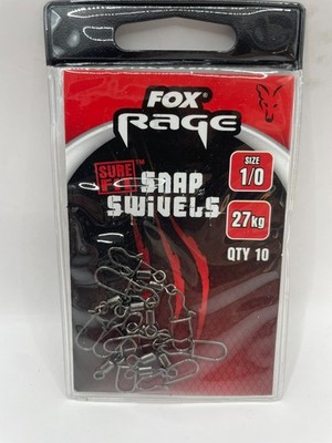 Fox Rage Snap Swivels 1/0 Größe 27 KG 10 Stück Wirbel
