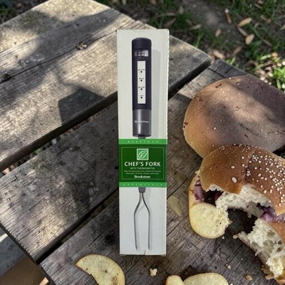 Brookstone Chef's Fork Barbecue Fork with Thermometer New - Open Box Tested