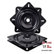BROYEUR 2pcs Boat Seat Swivel, Flat Boat Pedestal Base,Swivel 7 Inch Black
