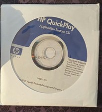 2005 HP QUICKPLAY APPLICATION RESTORE CD
