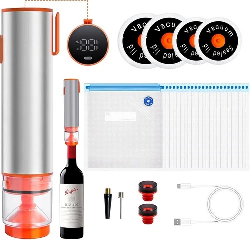 Handheld Multi-Function Vacuum Sealer for Kitchen & Home With 20 Bags and 4 Lids