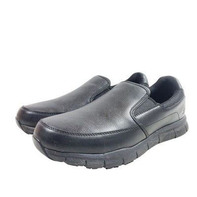 Skechers Mens Size 13 Wide Work Slip Resistant Black Shoes | eBay
