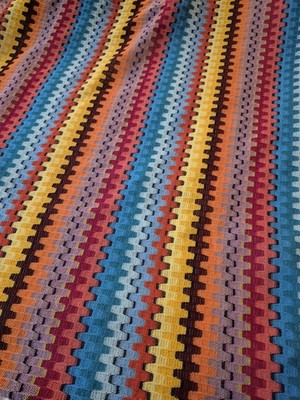 💥 Groovy Stretchy Vintage Fabric Rare By The Yard Vibrant 53 X36
