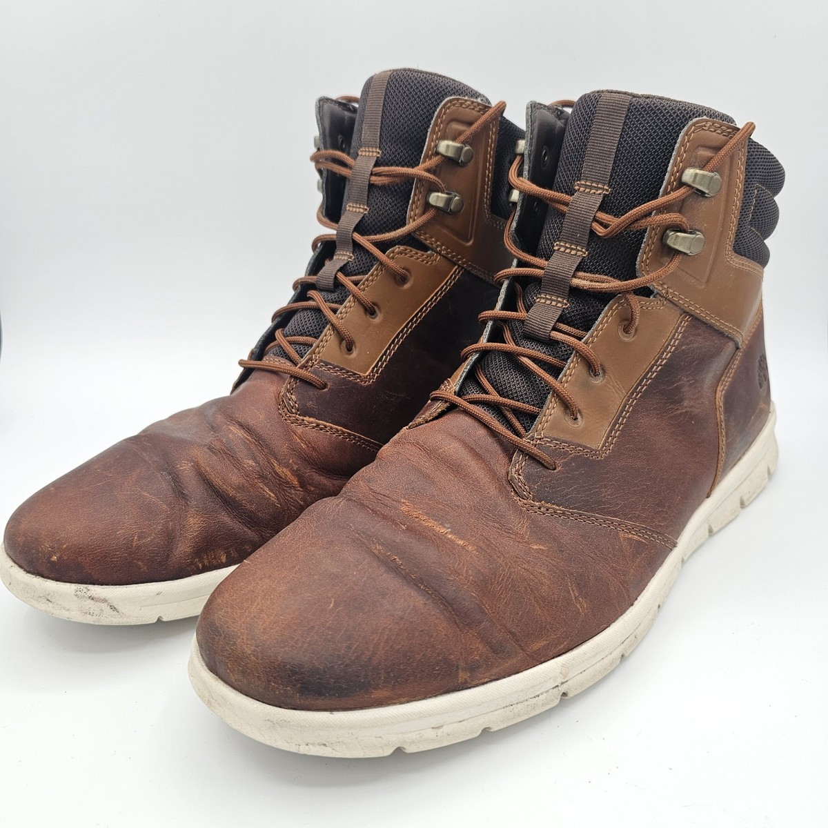 Timberland Boots Mens Size 11.5 Hoverlite Waterproof ReBOTL Shoes Timberland Graydon Hoverlite Sneaker Boots Brown Leather  main image 4