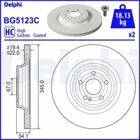 2X Delphi Bremsscheibe BG5123C FüR Mercedes GLE V167 GLS X167 C167 350 Matic 167
