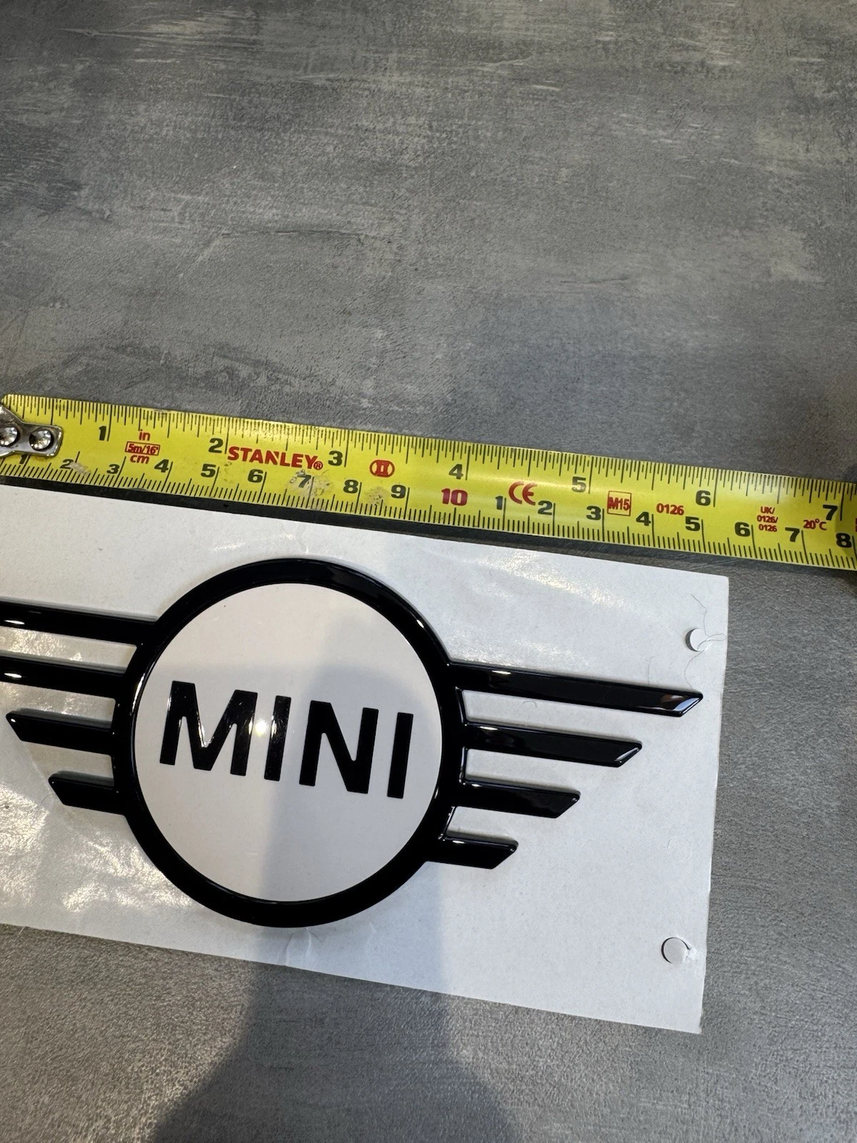 Original Mini Cooper F65 F66 F67 White & Black Emblem Badge 5114 5B4AF80 New 6