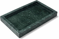Natural Green Marble Tray for Home Decor, 12" x 8", Rectangular Organizer