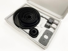 16pc Holesaw Downlight Cutting Set 19-127mm Carbon Steel Hole Saws & Case