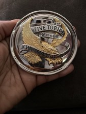 VTG 2005 Live to Ride Gold Eagle Heavy Duty Belt Buckle New