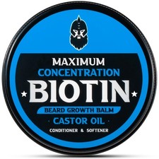 First Melody Beard Balm, Maximum Concentration Biotin, with Castor Oil and Ar...