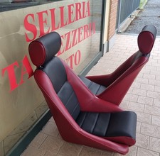 N 2 SEDILI FUSINA SKAY BORDEAUX Centrale Bulinato Nero Con Poggiatesta