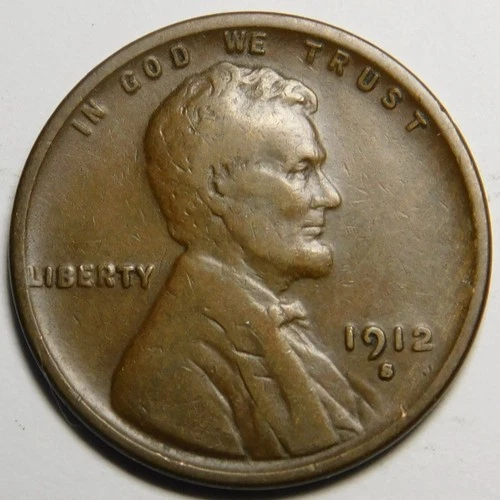 1912 S Lincoln Wheat Cent Penny VF-EF   "Actual Coin Pictured"