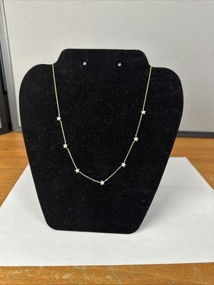 Alwand Vahan AV signierte Sterlingsilber Stern Strang Halskette 17''