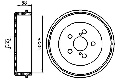 2x BRAKE DRUM 0 986 477 140 FOR TOYOTA AVENSIS/Liftback 1CD-FTV1AZ-FSE 2.0L 4cyl - Picture 2 of 8