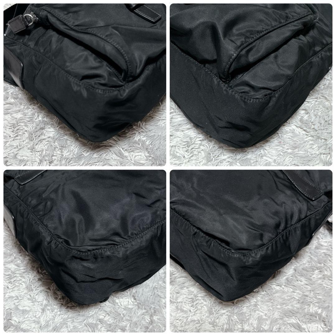 Condition Prada Shoulder Bag Sacoche Triangle Logo Nylon Black thumbnail 7