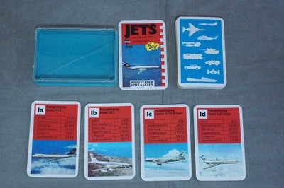 QUARTETT JETS AUS OST UND WEST NR. 0257 BIELEFELDER SPIELKARTEN KOMPLETT 70ER