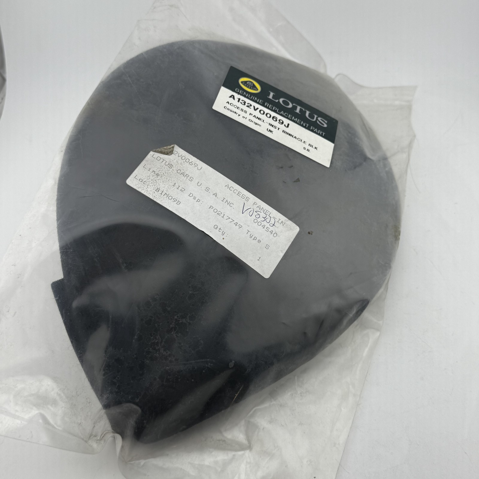OEM Lotus Evora Cluster Access Panel Binnacle Black Leather A132V0069j
