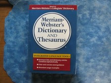 MERRIAM WEBSTER'S DICTIONARY AND THESAURUS Usage Collegiate 150k Entries 2007 VG