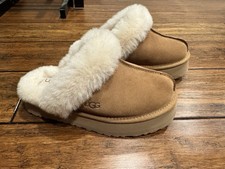 UGG Disquette Platform Clog Slipper for Women, US Size 5 - Chestnut