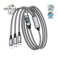 Ladekabel 3 In 1 100W Usb C Auf Usb C Micro Lightning 1,2M Schnellladung FüR